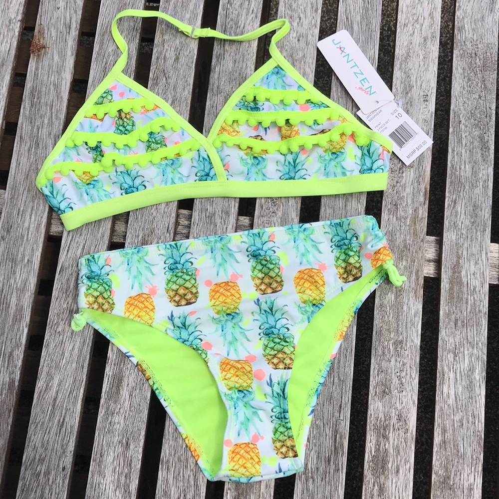 Girls Jantzen Pineapple Bikini - Picture 2 of 4